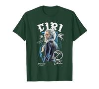 The Witcher Ciri Graffiti Camiseta, Hombre, Verde Bosque, XL