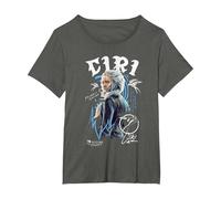 The Witcher Ciri Graffiti Camiseta, Mujer Tallas Grandes, Asfalto, 2XL Grande