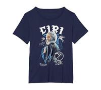The Witcher Ciri Graffiti Camiseta, Mujer Tallas Grandes, Azul Marino, 2XL Grande
