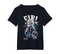 The Witcher Ciri Graffiti Camiseta, Mujer Tallas Grandes, Negro, 1XL Grande