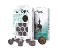 The Witcher Ciri RPG Dice Set Por Q-Workshop, 7 Dados + Moneda De Metal D20