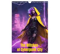 The Witches of Cyberpunk City (Wall Calendar 2027 DIN A4 portrait), CALVENDO 12 Month Wall Calendar: A year full of magic and technology