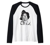 The Wizard of Oz Scarecrow Headshot Camiseta Manga Raglan