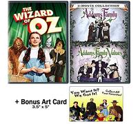 The Wizard of Oz + The Addams Family 1 & 2: Triple Feature DVD Collection + Bonus Art Card