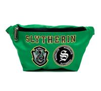 The Wizarding World of Harry Potter Bag - Riñonera con parches bordados de casas de Hogwarts, Parches de Slytherin, 11.0" x 5.0", The Wizarding World of Harry Potter - Riñonera con parches bordados de