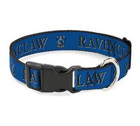 The Wizarding World of Harry Potter Collar para Mascotas, Collar para Perro, Hebilla de plástico, Escudo de Ravenclaw de Harry Potter, Azul y Negro, 9.5 a 14.5 Pulgadas, 0.5 Pulgadas de Ancho