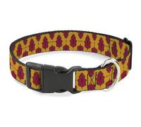 The Wizarding World of Harry Potter Collar para Mascotas, Collar para Perro, Hebilla de plástico, Icono de Insectos de Cerveza de Mantequilla de Harry Potter, Rojo Amarillo, 9.5 a 13 Pulgadas, 1.0