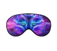 The Wolf in A Galaxy Sleep Eye Mask Cute Blindfold Eye Covers Eyeshade para Mujeres Hombres Regalos