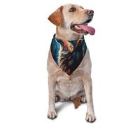 The Wolf Under The Moon - Bufanda triangular para mascotas con estampado gráfico para perros y gatos, bandana ajustable para mascotas y sesiones de fotos