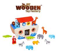 The Wooden Toy Factory - Set de Juegos del Arca de Noé - Juguetes Didácticos de Madera para Bebés de 24 Meses Niños de 2 Años