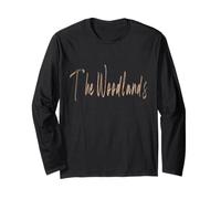 The Woodlands Texas Vintage diseño elegante Manga Larga