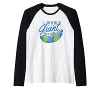 The World Is A Giant Hot Dog Conspiración Divertido Sarcasmo Camiseta Manga Raglan