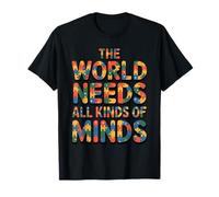 The World Needs All Kinds of Minds Puzzle Autism Awareness Camiseta