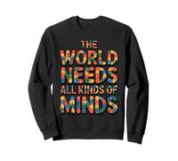 The World Needs All Kinds of Minds Puzzle Autism Awareness Sudadera