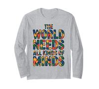The World Needs All Kinds of Minds Teacher Autism Awareness Manga Larga