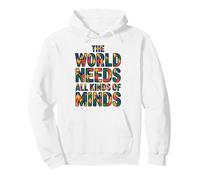 The World Needs All Kinds of Minds Teacher Autism Awareness Sudadera con Capucha