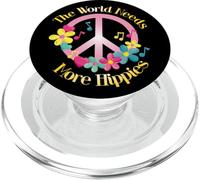 The World Needs More Hippies Flower Power Hippie Cita Paz PopSockets PopGrip para MagSafe