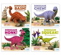 The World of Dinosaur Roar Series Books 9 - 12 Collection Set (Dinosaur Honk, Dinosaur Squeak, Dinosaur Bash, Dinosaur Chew)