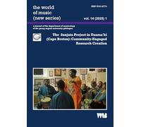 the world of music (new series) vol. 14 (2025) 1: The Sunjata Project in Unama'ki (Cape Breton): Community-Engaged Research Creation