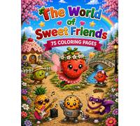 The World of Sweet Friends: 75 Coloring Pages with Funny Food Friends for Children Ages 3-10