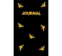 THE WORLD TRAVELER - Gold Bees Writing Journal, 150 Lined Page Notebook, Soft Cover, 5x8 Best for Carry