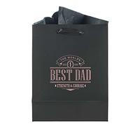 The World's Best Dad - Bolsa de regalo (tamaño mediano), color negro