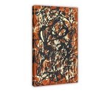 The World's Top 100 Pinturas Free Form, 1946 de Jackson Pollock Póster para dormitorio, lienzo decorativo, paisaje deportivo, oficina, habitación, marco de regalo, 30,5 x 45,7 cm