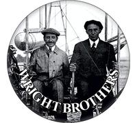 The Wright Brothers - Con avión - Botón redondo de 1.5 pulgadas, 1.5" Round