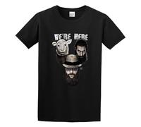 The Wyatt Family We're Here Men's T-Shirt Unisex Black Cotton Print tee Shirts XXL