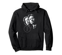 The X-Files Black and White Mulder and Scully Portrait TV Sudadera con Capucha