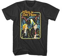 The X Files Truth is out There Book Cover Men's T Shirt Retro Cartoon Aliens Top More Size and Colors tee Shirt