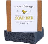 The Yellow Bird Dead Sea Mud Soap Bar - With Exfoliating Pumice Scrub & Detoxifying Charcoal. Organic & Natural Essential Oils. Made in USA for Men an
