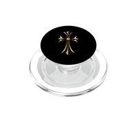 The Yellow Shine Diamonds Gold Cross PopSockets PopGrip para MagSafe