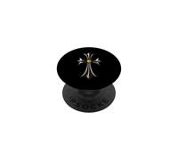 The Yellow Shine Diamonds Silver Cross PopSockets PopGrip Adhesivo