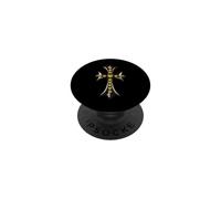 The Yellow Shine Heart Pave Diamonds Silver Cross PopSockets PopGrip Adhesivo