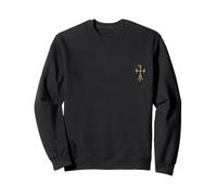 The Yellow Shine Pave Diamonds Silver Cross Sudadera