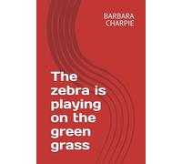 The zebra is playing on the green grass