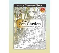 The Zen Garden: 21 Japanese Woodcut Designs-Adult Coloring Book