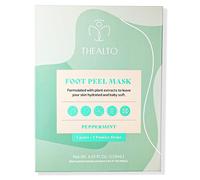 Thealto Mascarilla exfoliante para pies con piedra pómez (paquete de 2) - Para pies secos, agrietados y callosos - Aroma a menta - Con extracto de plantas para pies suaves como los de un bebé - Tratam