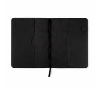 TheAntiq Premium Leather Journal Cover A5 - Handmade Refillable Notebook Sleeve with Pen Holder for Writing, Travel & Business Use, 5.7 x 8.25 - Black