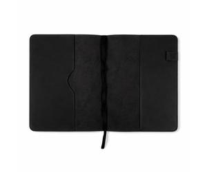TheAntiq Premium Leather Journal Cover A5 - Handmade Refillable Notebook Sleeve with Pen Holder for Writing, Travel & Business Use, 5.7 x 8.25 - Black