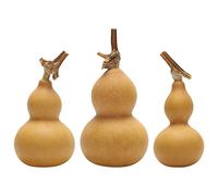Theaque 3 calabazas secas naturales para escritorio, calabazas naturales chinas, regalos de Año Nuevo, calabazas