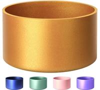 Theaque Bota protectora de silicona metálica mate brillante, compatible con Stanley/Simple Modern de 20 a 40 onzas y botella de agua de 12 a 24 onzas y más botellas con base de 2.8 a 3 pulgadas (oro
