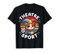 Theatre Is My Sport Camiseta gráfica económica, Hombre, Negro, L