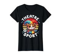Theatre Is My Sport Camiseta gráfica económica, Mujer, Negro, XL