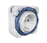 Theben 0260833 Timer 26 Safety-Plus I Temporizador analógico I Interruptor de enchufe analógico I Temporizador analógico I con programa diario I Mayor protección táctil I 230 V AC