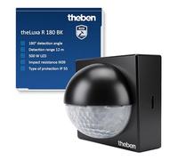 Theben 1010201 theLuxa R180 BK Detector de Movimiento 180° 12 m Exterior