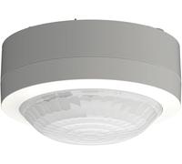 Theben 1030203 PIRA T8 AP Detector de movimiento/detector de presencia para interiores, LED de 200 W, rango de detección alrededor de 360°, diámetro de 8 m, tiempo de funcionamiento 5 s - 15 min