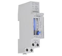 Theben 1600001 Syn 160 a Interruptor horario analógico | 1 TE, 96 segmentos, intervalo de 15 min, sincronizado a red, 300 W LED, 16 A, interruptor manual