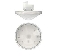 Theben 2070605 thePrema S360-101 E UP WH - Detector de presencia infrarrojo pasivo - montaje en techo - canal A luz: relé, 230V - tiempo de retardo de autoaprendizaje